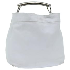 Prada-PRADA Shoulder Bag Leather White Auth ki3448-White