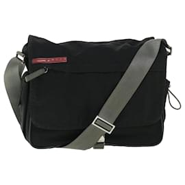 Prada-PRADA Shoulder Bag Nylon Black Auth ki3442-Black