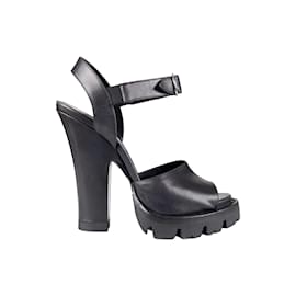 Prada-Prada Open-toe Platform Heels-Black
