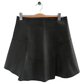 Carven-CARVEN  Skirts T.International L Leather-Black