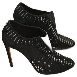 Alaïa ALAIA Ankle boots T.EU 39 Suede Black