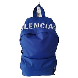 Balenciaga Wheel backpack in blue nylon Blue