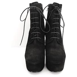 Saint Laurent-Saint Laurent Candy platform ankle boots-Black