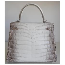 Hermès-Hermes Kelly bag 25 Himalayas-White,Grey,Eggshell