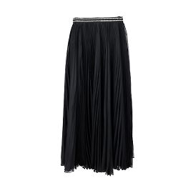 Saia plissada com enfeites de pedra Prada Preto
