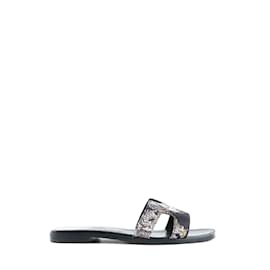 Hermès-HERMES  Sandals T.eu 38 leather-Black