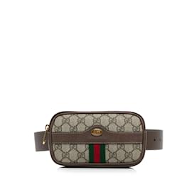 Gucci-GUCCI  Handbags   Cloth-Brown