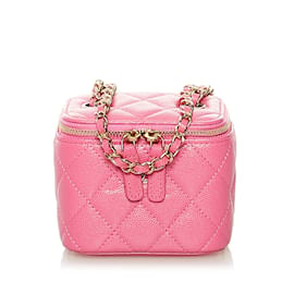Chanel-CHANEL  Handbags   Leather-Pink