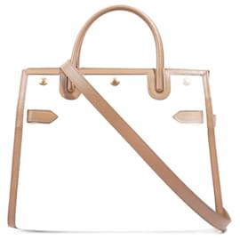 Burberry-Burberry Title Bag Cream / Brown Leather Small-Brown