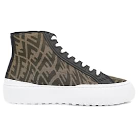 Fendi-Fendi Mens FF Vertigo High Top Monogram EU 41 / Uk 7-Black