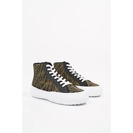 Fendi-Fendi Mens FF Vertigo High Top Monogram EU 41 / Uk 7-Black