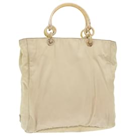 Prada-PRADA Hand Bag Nylon Beige Auth ac2071-Brown