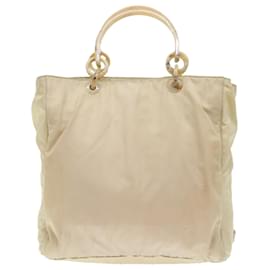 Prada-PRADA Hand Bag Nylon Beige Auth ac2071-Brown