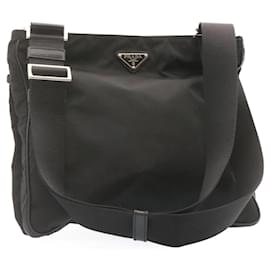 Prada-PRADA Shoulder Bag Nylon Black Auth ar4504-Black