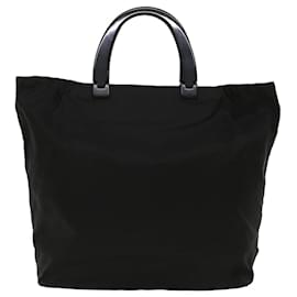Prada-PRADA Hand Bag Nylon Black Auth ep1265-Black