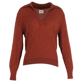 Khaite Jo Pullover mit V-Ausschnitt aus braunem Kaschmir Braun