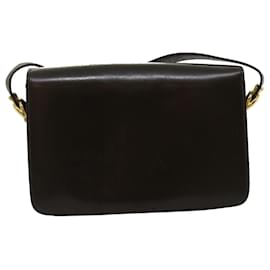 Céline-CELINE Horse Carriage Shoulder Bag Leather Brown Auth ar7057-Brown