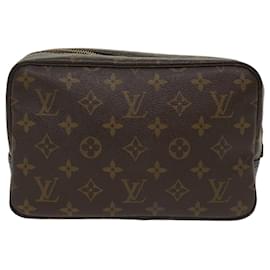 Louis Vuitton-Louis Vuitton Monogram Trousse Toilette 23 Clutch Bag M47524 LV Auth am4828-Brown