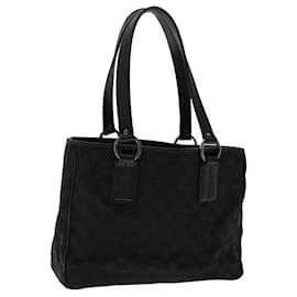 Gucci-GUCCI GG Canvas Hand Bag Black Auth 50161-Black