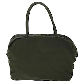 Prada-PRADA Hand Bag Nylon Khaki Auth 50792-Green