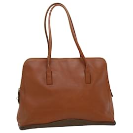 Prada-PRADA Tote Bag Leather Brown Auth ar7489-Brown
