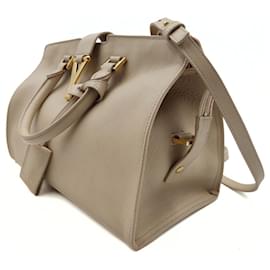 Saint Laurent-Saint Laurent Petit Cabas bag in beige leather-Beige