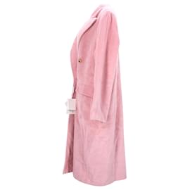 Max Mara-Max Mara Zarda lined Breasted Coat in Pink Alpaca-Pink