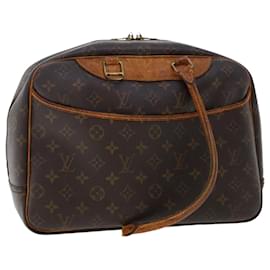 Louis Vuitton-LOUIS VUITTON Monogram Deauville Hand Bag M47270 LV Auth am4844-Brown