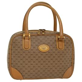 Gucci-GUCCI Micro GG Canvas Hand Bag Beige 0001040030 Auth ep1354-Brown
