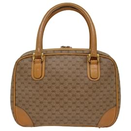 Gucci-GUCCI Micro GG Canvas Hand Bag Beige 0001040030 Auth ep1354-Brown