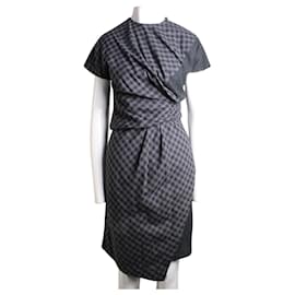 Autre Marque-Scottish Print Dress With Lace-Green