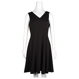 Autre Marque-Black v-neck dress-Black
