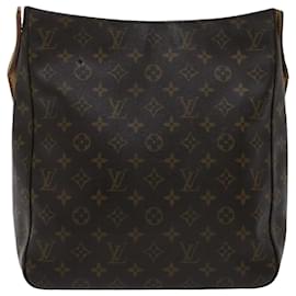 Louis Vuitton-Bolsa de ombro M LOUIS VUITTON Monogram Looping GM51145 Autenticação de LV 50921-Marrom