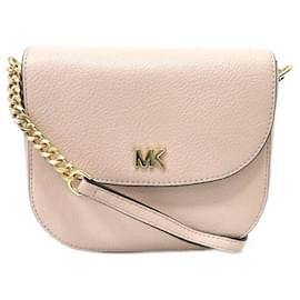 Michael Kors-Leather Half Dome Crossbody Bag-Pink