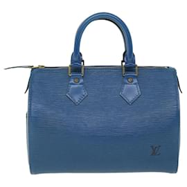 Louis Vuitton-Louis Vuitton Epi Speedy 25 Sac à main Toledo Bleu M43015 Auth LV 50956-Bleu