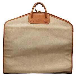 Hermès-Toile Garment Bag-Brown