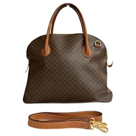 Céline-Macadam Canvas Handbag-Brown