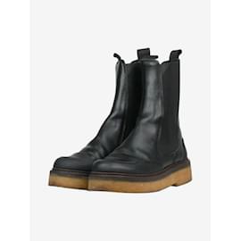 Ganni-Black leather Chelsea boots - EU 42-Black