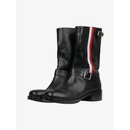 Christian Dior-Black leather boots - size EU 38.5-Black