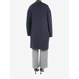 Loro Piana-Navy cashmere and silk-blend coat - size S-Blue