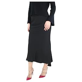 Rick Owens-Black silk-blend skirt - size UK 8-Black