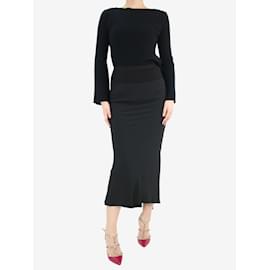Rick Owens-Black silk-blend skirt - size UK 8-Black