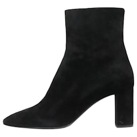 Saint Laurent-Black suede ankle boots - size EU 40-Black