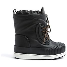 Louis Vuitton-Louis Vuitton Botas planas de slalom 1NO8CO4 FR PRETO-Preto