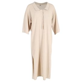 Totême-Totême Frottee-Hemdkleid aus beiger Bio-Baumwolle-Beige
