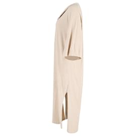 Totême-Vestido camisero Totême de rizo de algodón orgánico beige-Beige