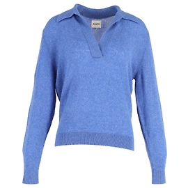Khaite Jo Pullover mit V-Ausschnitt aus blauem Kaschmir Blau