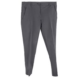 Pantalones Miu Miu de pernera recta en algodón gris Castaño