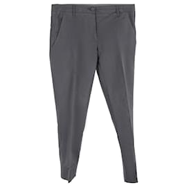 Miu Miu-Pantalones Miu Miu de pernera recta en algodón gris-Gris