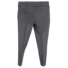 Miu Miu-Pantalones Miu Miu de pernera recta en algodón gris-Gris
